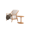 Fabric and Wood Armchair