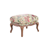 Fabric Ottoman on Wooden Legs