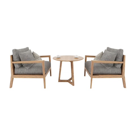 Wood and Fabric Chair