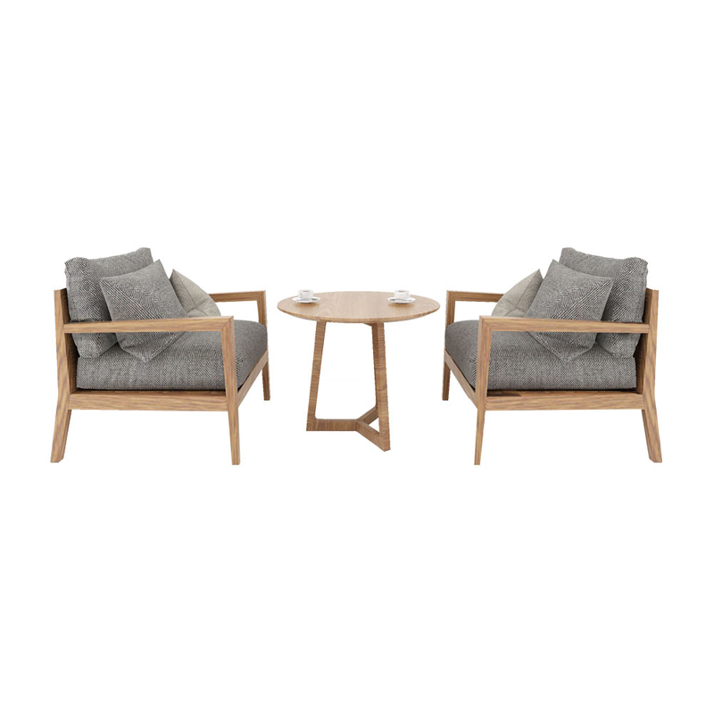 Wood and Fabric Chair