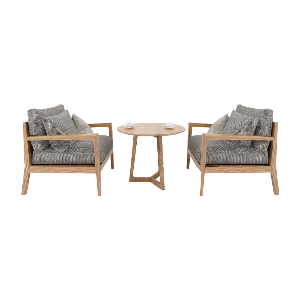 Wood and Fabric Chair