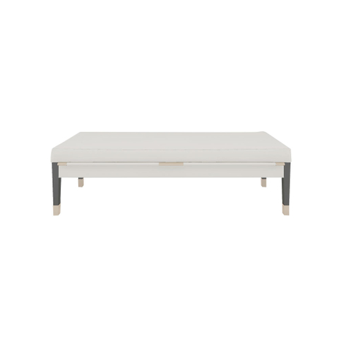 White Fabric Bench