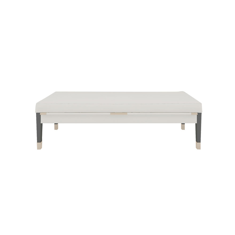 White Fabric Bench