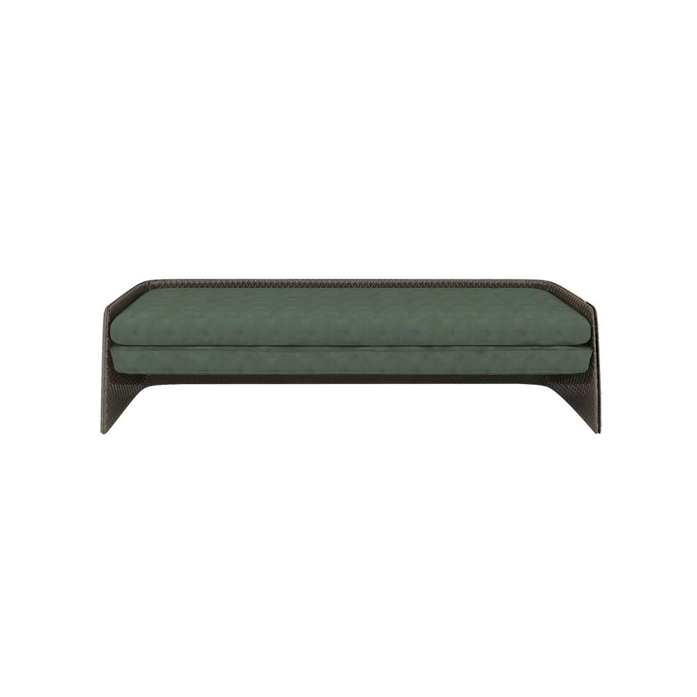 Green Fabric Bench