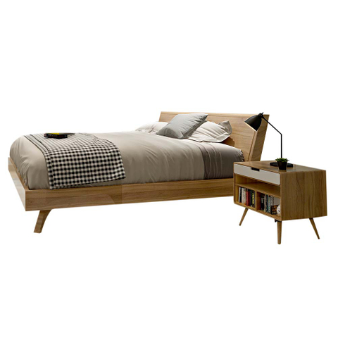 Natural Wood Bed