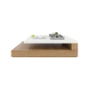 Marble and Wood Coffee Table