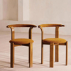 Retro Upholstered Wooden Dining Chair