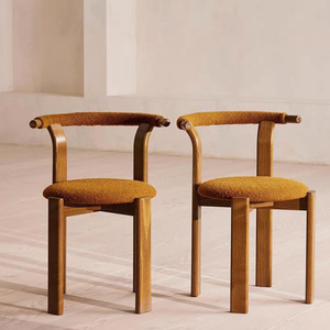 Retro Upholstered Wooden Dining Chair