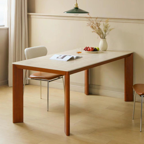 Rectangular Solid Wood Dining Table