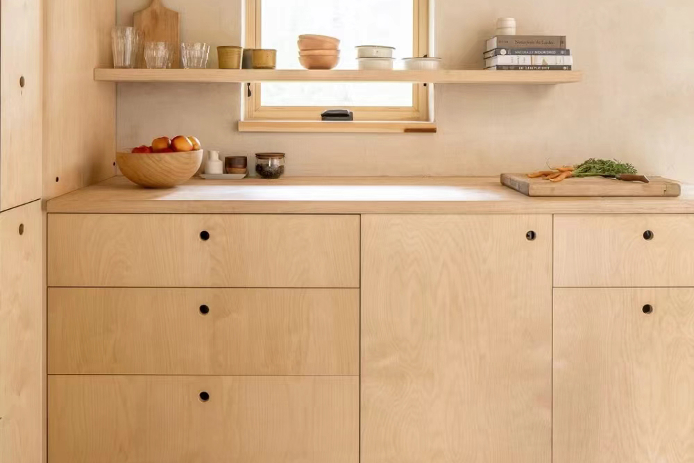 Birch plywood cabinet