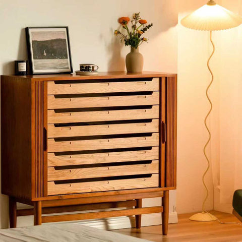 Modern Teak File Cabinet