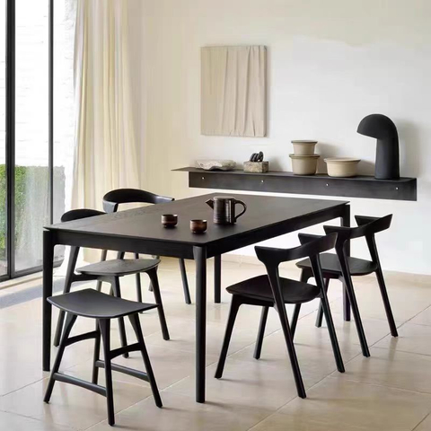 Modern Black Dining Table Set