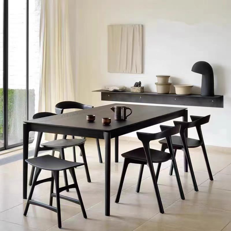 Modern Black Dining Table Set